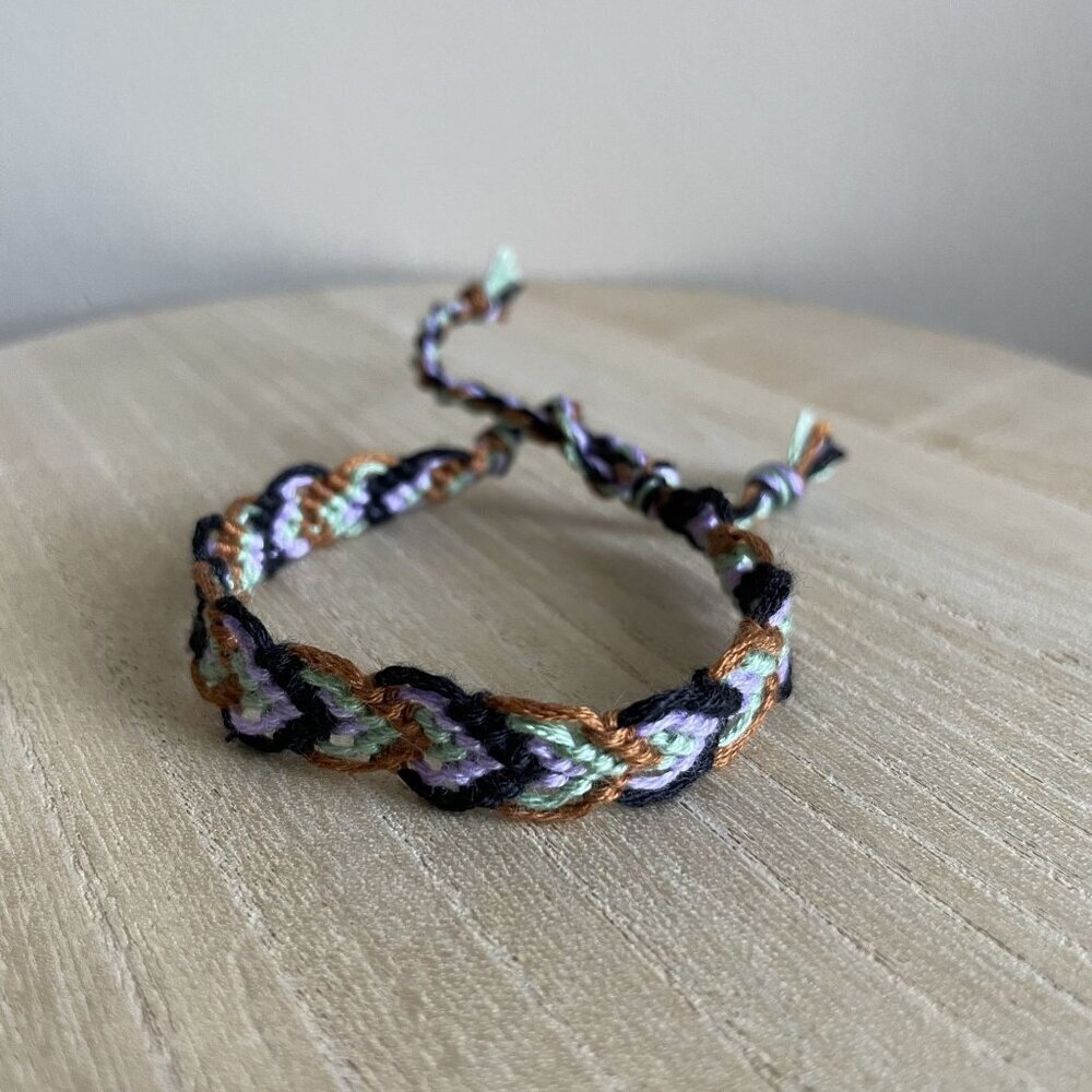 Alison Bracelet, anklet, trendy, comfortable, tie, embroidery thread, woven, gif